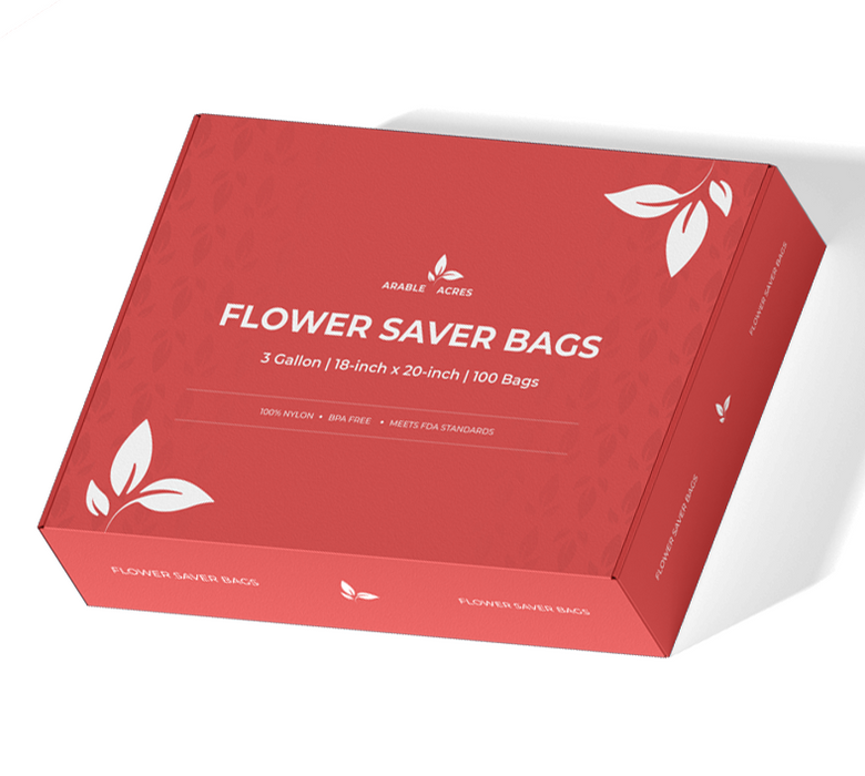 Arable Acres Flower Saver Bags - 18-Inch x 20-Inch - 3 Gallon - Pack of 100 (10/Cs)