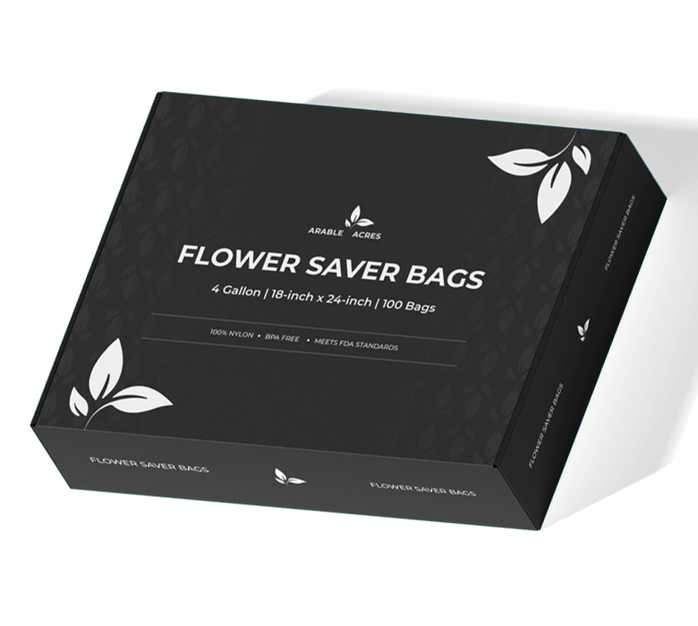 Arable Acres Flower Saver Bags - 18-Inch x 24-Inch - 4 Gallon - Pack of 100 (10/Cs)