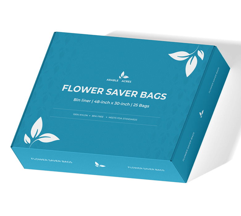 Arable Acres Flower Saver Bags - 48-Inch x 30-Inch - Bin Liner - Pack of 25 (8/Cs)